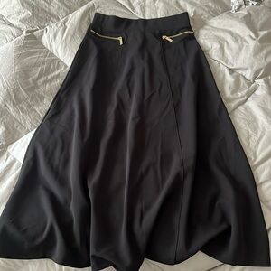 Floor Length Black Maxi Skirt